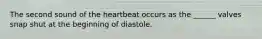 The second sound of the heartbeat occurs as the ______ valves snap shut at the beginning of diastole.