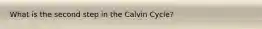 What is the second step in the Calvin Cycle?