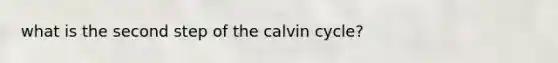 what is the second step of the calvin cycle?