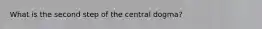 What is the second step of the central dogma?