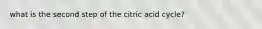 what is the second step of the citric acid cycle?