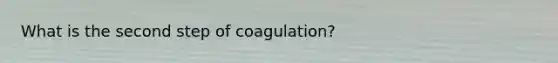 What is the second step of coagulation?