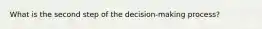 What is the second step of the decision-making process?