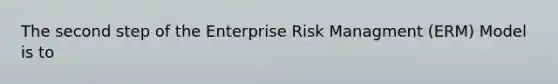 The second step of the Enterprise Risk Managment (ERM) Model is to