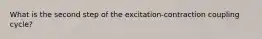 What is the second step of the excitation-contraction coupling cycle?