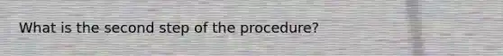 What is the second step of the procedure?