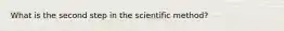 What is the second step in the scientific method?