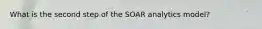 What is the second step of the SOAR analytics model?