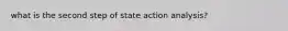 what is the second step of state action analysis?