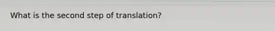 What is the second step of translation?