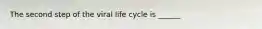 The second step of the viral life cycle is ______