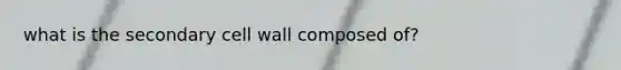 what is the secondary cell wall composed of?