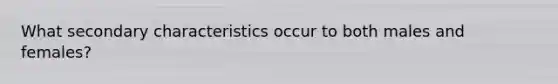 What secondary characteristics occur to both males and females?