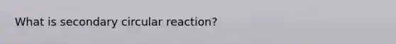 What is secondary circular reaction?