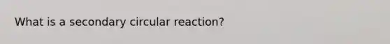 What is a secondary circular reaction?