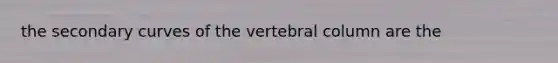 the secondary curves of the <a href='https://www.questionai.com/knowledge/ki4fsP39zf-vertebral-column' class='anchor-knowledge'>vertebral column</a> are the