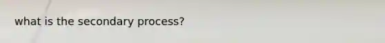 what is the secondary process?