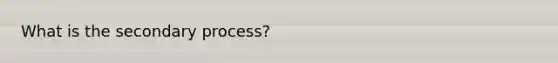 What is the secondary process?