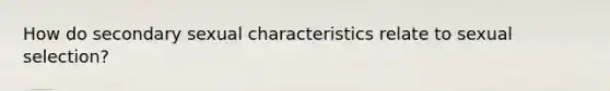 How do secondary sexual characteristics relate to sexual selection?