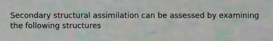Secondary structural assimilation can be assessed by examining the following structures