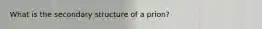 What is the secondary structure of a prion?