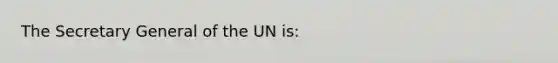 The Secretary General of the UN is: