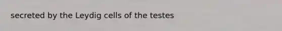 secreted by the Leydig cells of the testes