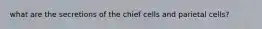 what are the secretions of the chief cells and parietal cells?