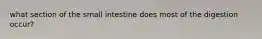 what section of the small intestine does most of the digestion occur?