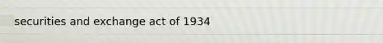 securities and exchange act of 1934