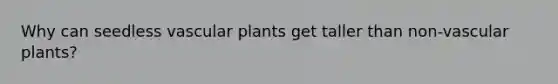 Why can seedless vascular plants get taller than non-vascular plants?