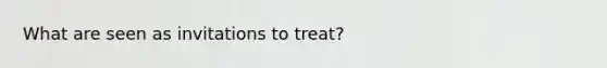 What are seen as invitations to treat?