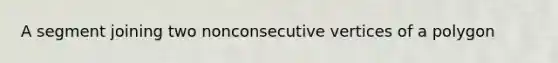 A segment joining two nonconsecutive vertices of a polygon