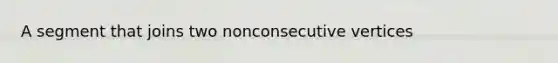 A segment that joins two nonconsecutive vertices