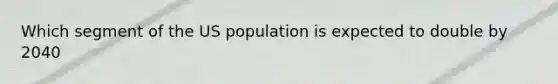 Which segment of the US population is expected to double by 2040