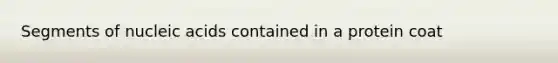 Segments of nucleic acids contained in a protein coat