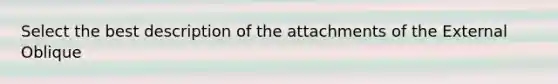 Select the best description of the attachments of the External Oblique