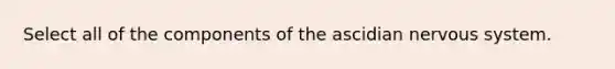 Select all of the components of the ascidian <a href='https://www.questionai.com/knowledge/kThdVqrsqy-nervous-system' class='anchor-knowledge'>nervous system</a>.