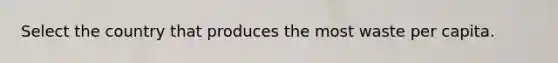 Select the country that produces the most waste per capita.