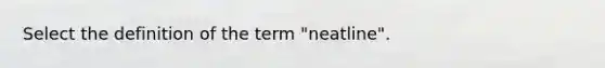 Select the definition of the term "neatline".