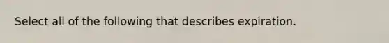 Select all of the following that describes expiration.