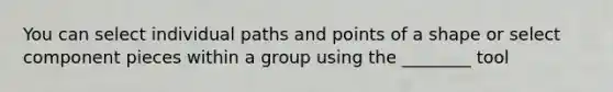 You can select individual paths and points of a shape or select component pieces within a group using the ________ tool