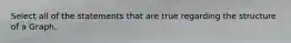 Select all of the statements that are true regarding the structure of a Graph.