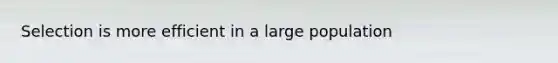 Selection is more efficient in a large population