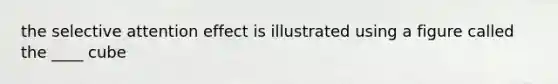 the selective attention effect is illustrated using a figure called the ____ cube