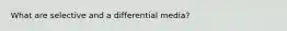 What are selective and a differential media?