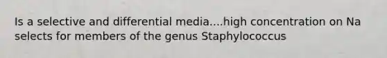 Is a selective and differential media....high concentration on Na selects for members of the genus Staphylococcus