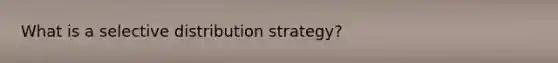 What is a selective distribution strategy?