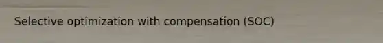 Selective optimization with compensation (SOC)