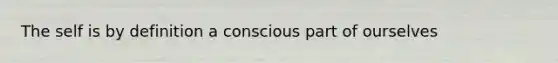 The self is by definition a conscious part of ourselves